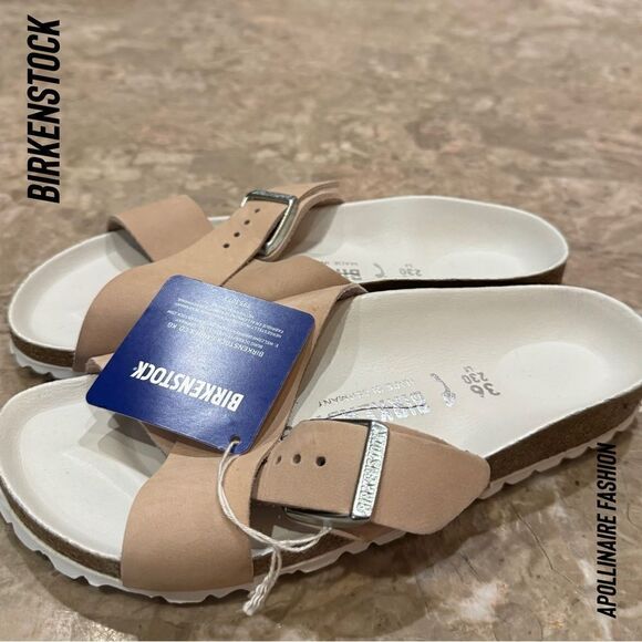 BIRKENSTOCK SIENNA SANDALS IN PINK BLUSH SIZE 36 - Picture 1 of 5
